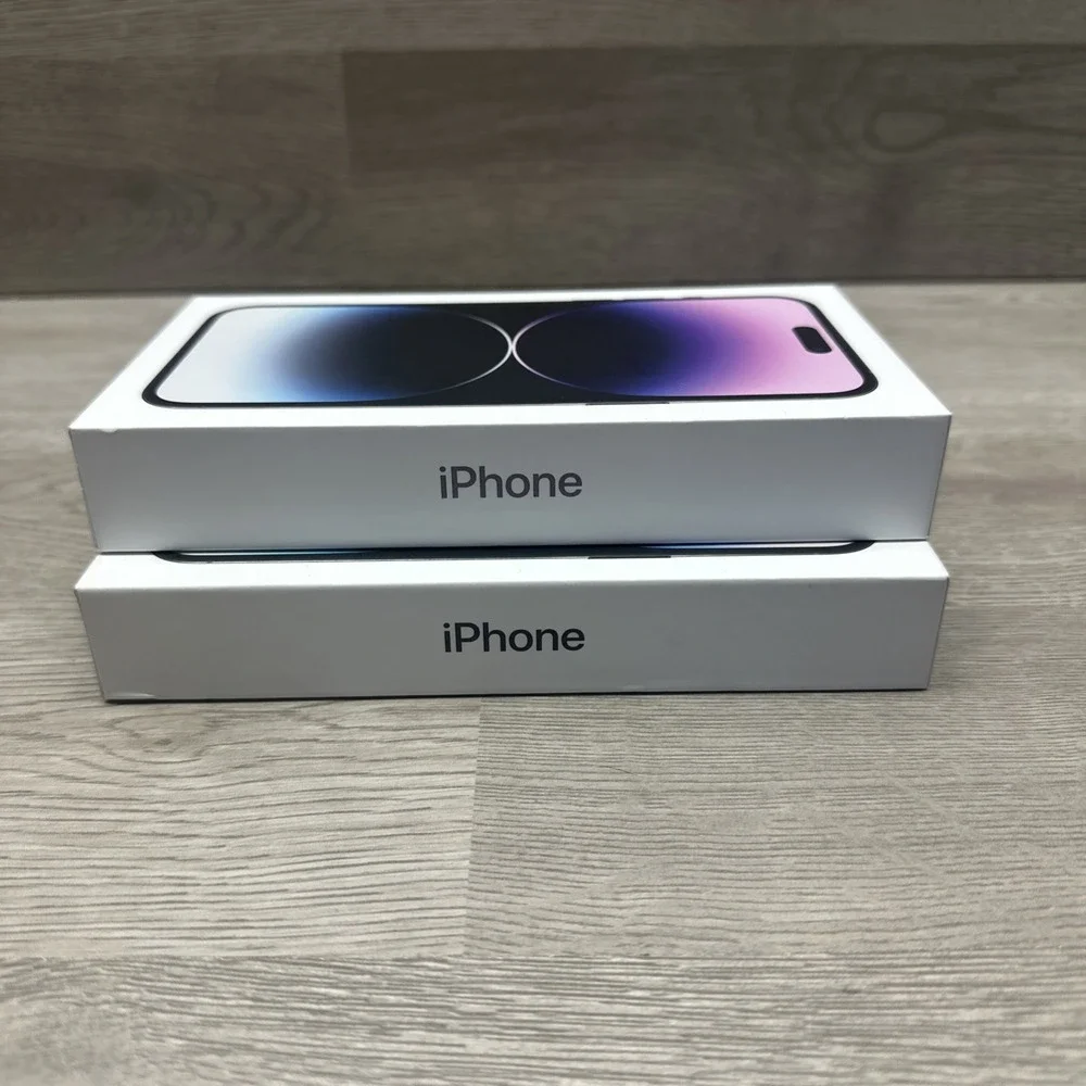 Original Box & Charger Only For Apple iPhone 14 Pro Max Deep Purple/Space Black‎